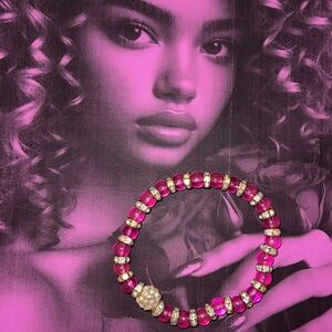 Chic pink Beaded sparkle Bracelet